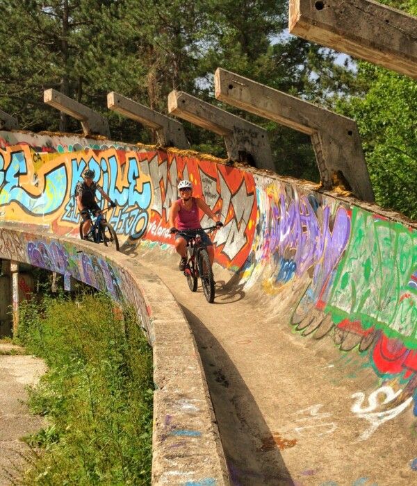 Cycling Bob Sled Track in Sarajevo - Balkan Cycling Tour