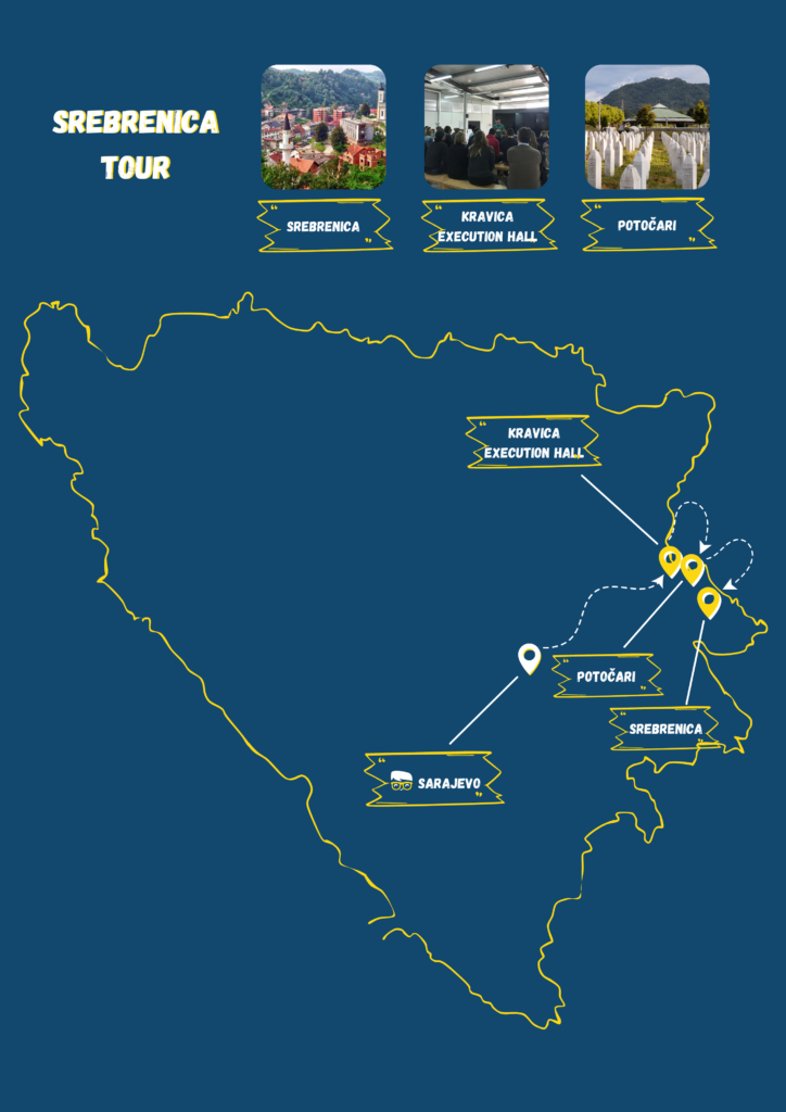 Srebrenica tour map